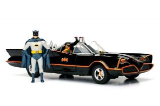 Batman (1966) - Batmobile 1:24 W/batman & Robin - Jad98259