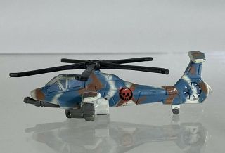 Micro Machines Terror Troops Military Helicopter Mi - 24 Gray Brown Blue Camo Lgti