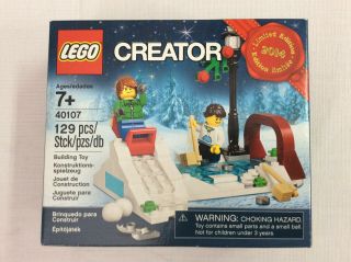 Lego Creator 40107 Holiday Winter Ice Skating Scene 2014 Limited Edition Retired