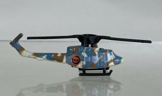 Micro Machines Terror Troops Military Helicopter Uh - 1 Gray Brown Blue Camo Lgti