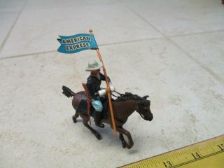Vtg Britains Us Cavalry Civil War Officer American Express Mounted Figure Soldie