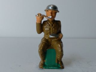 13 Vintage Barclay Manoil Lead Toy Soldier Figure Sitting & Eating 1930 