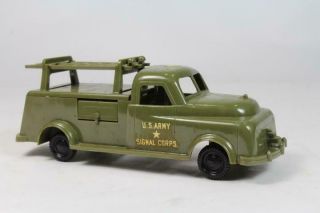 Ideal Military Us Army Signal Corps Truck Marx Pyro Hard Plastic