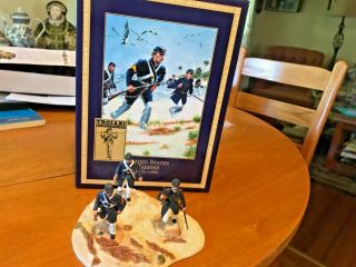 Don Troiani Painted Metal Toy Soldiers Diorama - Us Civil War Marines (3) In Bx