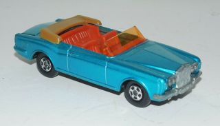 Lesney Matchbox No.  69 Rolls Royce Silver Shadow Coupe Blue Superfast