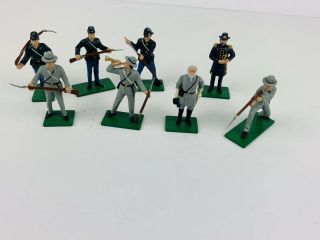 1:32 Metal Blue Box Civil War Us Union /confederate Army Soldier Figures