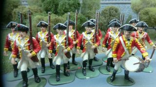 1/32 54mm American Revolutionary War British,  12 Figures Painted Rev War
