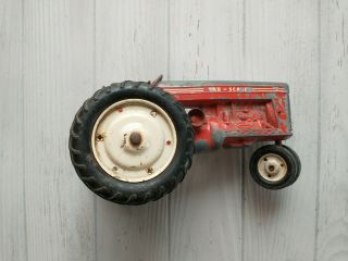Vintage Tru Scale Tractor With Draw Bar Die Cast Metal Red Tractor Farm Toy 3