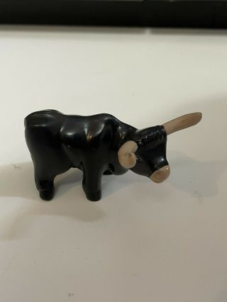 Lincoln Logs Figures Black Cattle Cow Bull Figure Htf