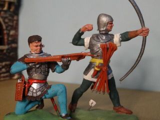 Britains Swoppet Knights,  Archer & Crossbowman,  Toy Soldiers,  & Complete
