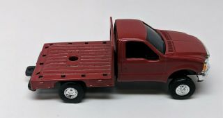 ERTL - Red Ford F - 350 Flatbed Dually Pickup Truck - 1:64 Scale (loose) 3