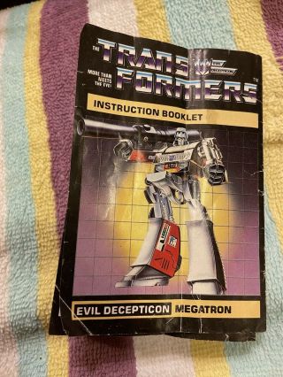 Transformers G1 Megatron Instruction Booklet Vintage Very Rare Only One On Ebay?