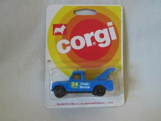 1978 Corgi Juniors Blue Land Rover Wrecker Tow Truck Crash Service 31