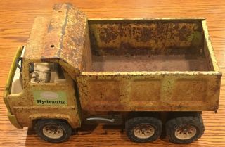 Vintage 1970s Tonka Toys Lime Green Turbine Hydraulic Dump Truck