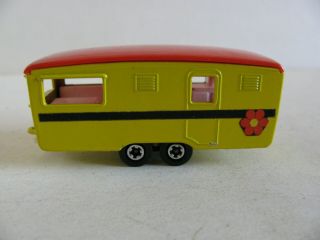 Vintage Lesney Superfast Matchbox No.  57 Trailer Caravan 1970 1/64 2