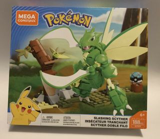 2018 Mega Brands Mattel Mega Construx Slashing Scyther Pokemon Figure -