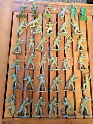 Vintage Airfix Soldiers 1/32 Scale - Us Infantry Marines Ww2
