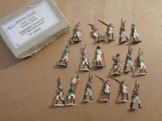 Flats,  Napoleonic French Italian Marching Soldiers Painted Lead Zinnfiguren,  Jl