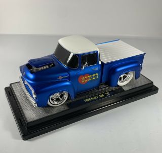 M2 Ground Pounders 1956 Ford F - 100 Pickup Hooker Headers 1/24 Diecast