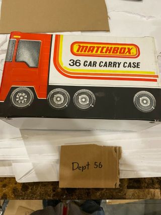 Vintage 1978 Official Matchbox Car Carry Case Holds 36 Diecast 1:64 Toy Truck