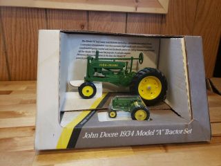 1980 Ertl 1:16 1:43 Tractors Of The Past John Deere 1934 Model A Tractor Set