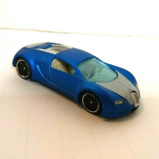 Hot Wheels Bugatti Veyron Satin Blue Hot Wheels Car Toy 2002 Mattel Loose Hw