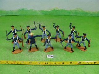 Vintage Cherilea Swappet Plastic Soldiers American Acw Union X10 Models 2230