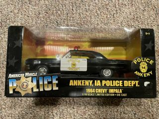 Ertl American Muscle 1964 Chevy Impala Ankeny,  Ia Police Dept.