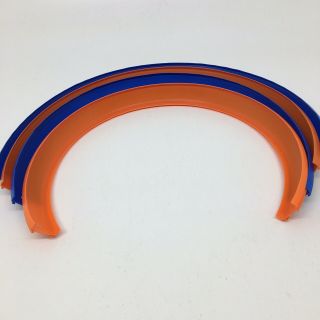 4 Replacement Curve Tracks For Hot Wheels Criss Cross Crash Track2 Blue 2 Orange