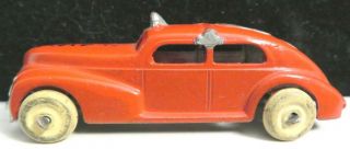 Vintage Barclay 3 1/4 " Red & Silver Diecast Taxi Bv - 071a