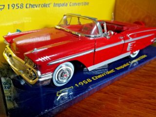 Motor Max Chevrolet 1958 Impala Convertible 1:24 Scale Die Cast Chevy