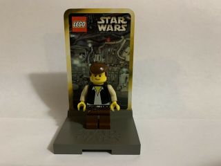 Lego Star Wars Han Solo Minifigure Set 3341 W/ Card & Stand