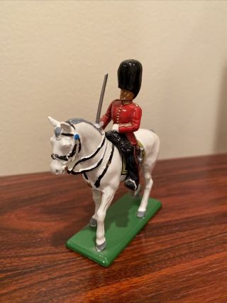 Vintage 1988 England W Britain Metal Toy Soldier Mounted On Horse