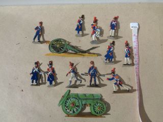 Flats,  Napoleonic French Artillery Crew Gun Studio Painted Lead Zinnfiguren,  Jl