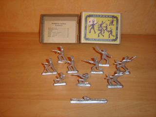 Soviet Russian Vintage Tin Toy Set Of 10 Soldiers Sailors 70 - S Metal Ussr