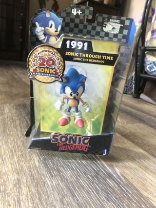 Sonic Through Time 1991 Figure Sonic The Hedgehog 20th Anniversary Jazwares