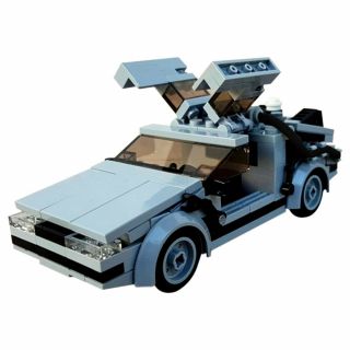 Building Bricks Toy Moc - 23436 Delorean From Back To The Future In Minifig Scale