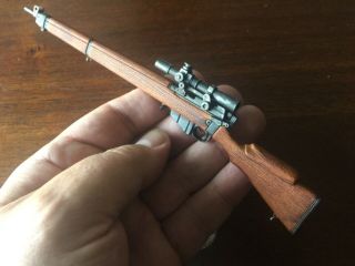 Miniature 1/6 Scale Wwii British Lee Enfield Sniper Rifle W Scope Mk 4 Commando