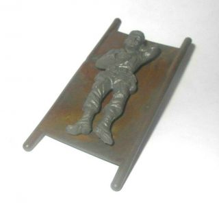 1950 - 60 Lido Army Or Civil War Play Set Plastic 54mm Wounded Soldier & Stretcher