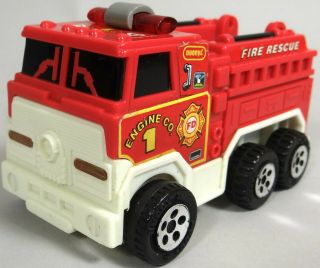 Vtg Buddy L Fire Rescue Truck Lights Voice Siren Wheels Move Battery Op 1994