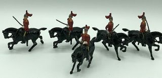 (5) Vintage Mounted Regiment Lifeguards Lead Toy Soldiers 54mm GREAT Unbranded 2