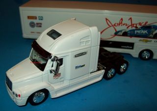 John Force 2018 PEAK 1/64 Freightliner NASCAR Hauler Transporter Truck Trailer 2