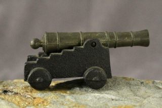 Vintage Cast Iron Metal Toy Us Military Penncraft Miniature Artillery Cannon