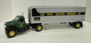 1/34 First Gear 1960 B - 61 Mack Lee Way Motor Freight 18 - 1358 Truck With Trailer