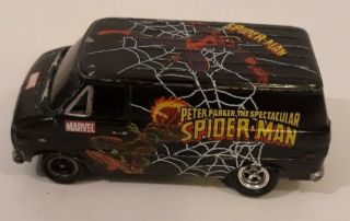 Johnny Lightning Marvel Spider - Man 1977 Chevy G - 20 Van G,  Peter Parker,  Black