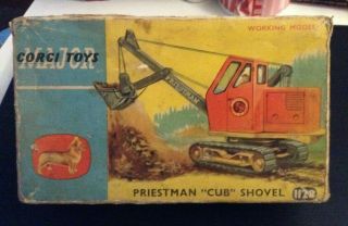 Boxed 1963 - 68 Corgi 1128 Priestman Cub Shovel For Restoration