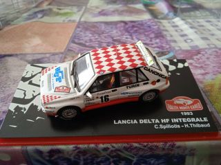Voiture Miniature Altaya 1/43 Lancia Delta Hf Integrale Rallye Monte Carlo 1993