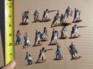 Flats,  Napoleonic French Infantry Guard Soldiers,  Painted Lead Zinnfiguren,  Jl