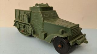 Vintage Auburn Rubber Us Army Military Halftrack Toy Tank 6.  5 Machine Gun Green