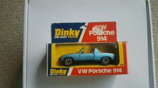 Vintage Dinky Toys 208 Vw Porsche 914